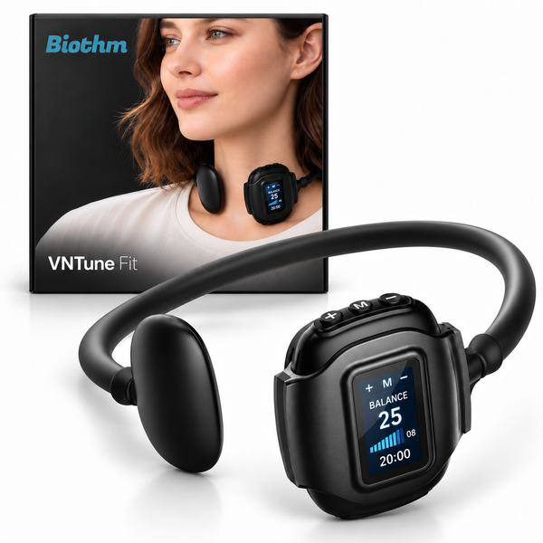 Biothm VNTune Fit neck-wearable device with branded retail packaging