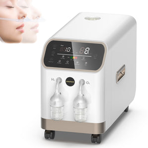 Hydrogen Inhalation Machine Oxyhydrogen Hydrogen Oxygen Dual-Output Inhaler 500/1000mL Adjustable with Hydrogen Water Generator, Latest SPE/PEM Technology, Model XQ-12